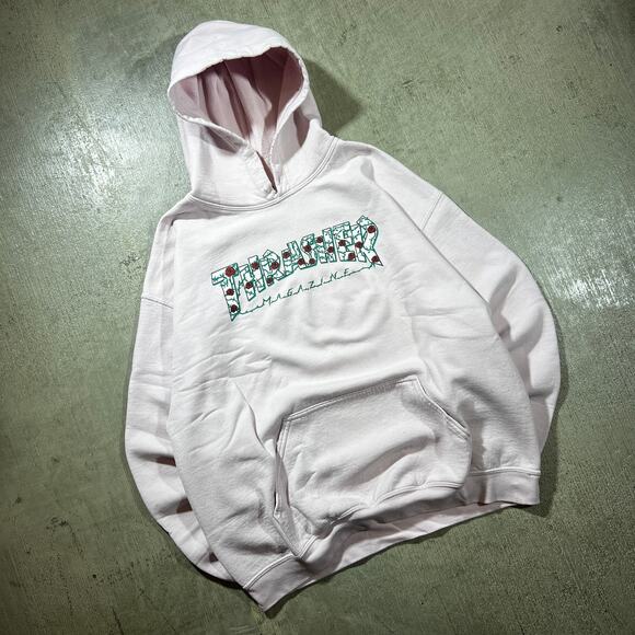 Thrasher Magazine Rose Hoodie Pink Hoodie Skate Large - Picture 1 of 7